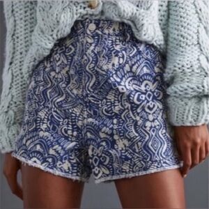 Pilcro Anthropologie denim tribal shorts - small